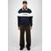 Prohibited regular fit gestreepte polo met borduursels - donkerblauw