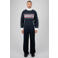 Prohibited katoenen regular fit gebreide jacquard trui met print - donkerblauw