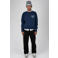 Prohibited katoenen oversized jacquard gebreide trui met backprint - donkerblauw