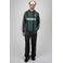 Prohibited katoenen regular fit gebreide gestreepte trui met patches - groen