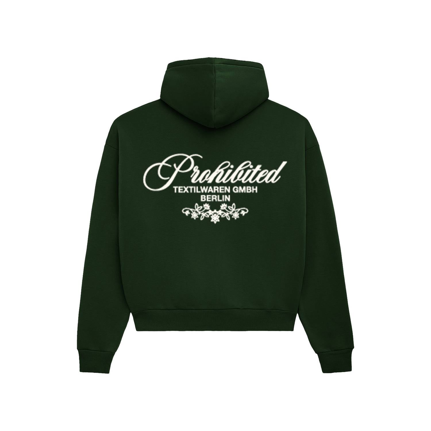 Prohibited oversized hoodie met backprint groen