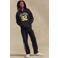 Abercrombie & Fitch hoodie met tekst - donkerblauw
