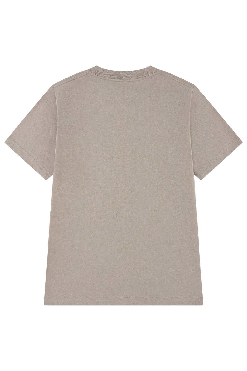 Taupe jongens Abercrombie & Fitch T-shirt van katoen met printopdruk, korte mouwen en ronde hals