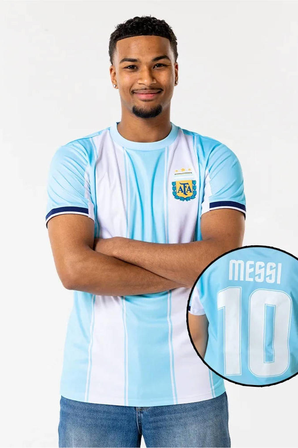 Official Fanwear Messi Argentinië Thuis Shirt Blauw/Wit