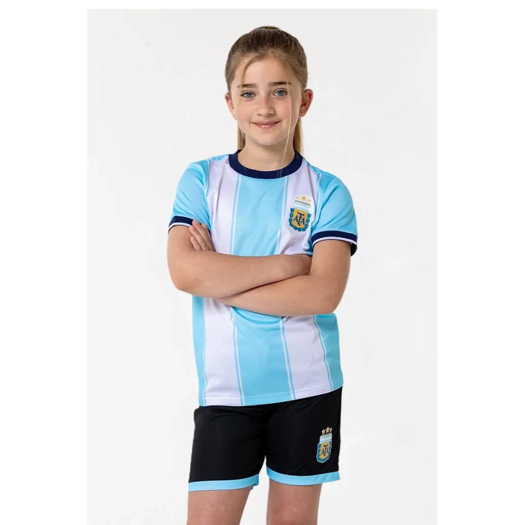 Official Fanwear Messi Argentinië Thuis Tenue Blauw/Wit/Zwart