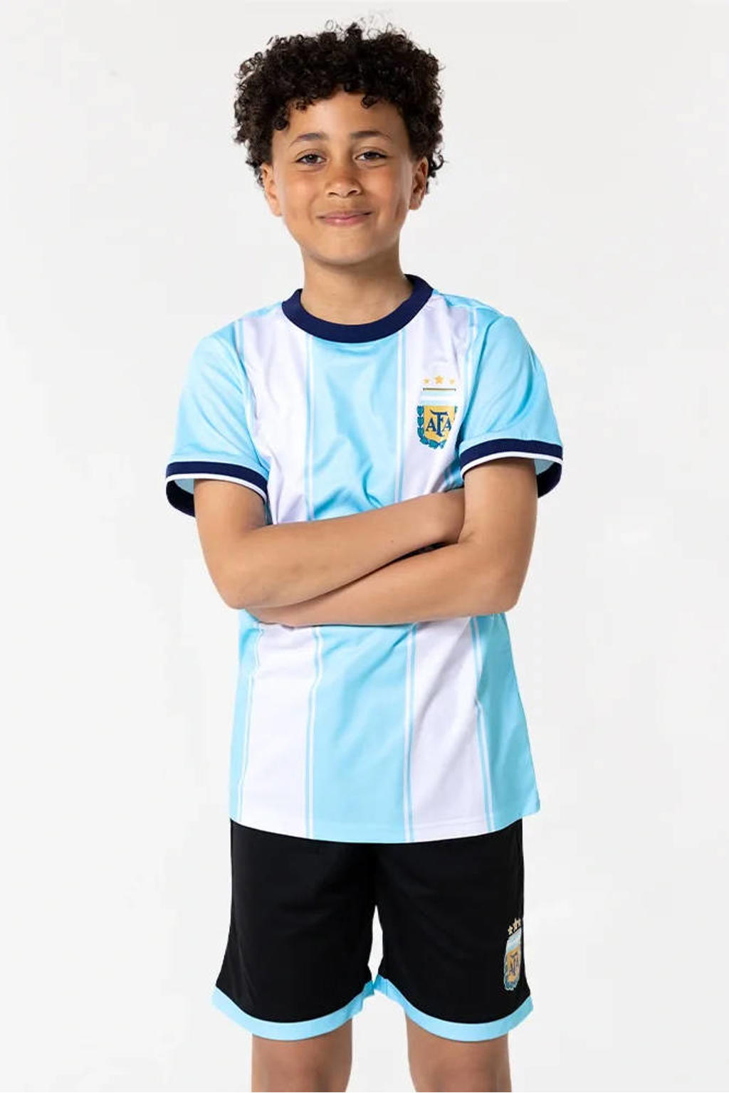 Official Fanwear Argentinië Thuis Tenue Blauw/Wit/Zwart