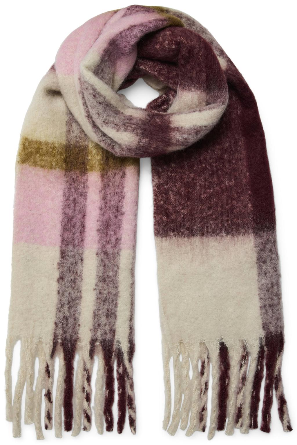 VERO MODA sjaal VMIVY met franjes rood