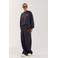HARPER & YVE loose fit flared broek met logo - antraciet