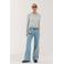 HARPER & YVE straight leg jeans met borduursels en tekst - light blue denim