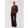 HARPER & YVE kanten oversized semi-transparante top met glitters - roodbruin