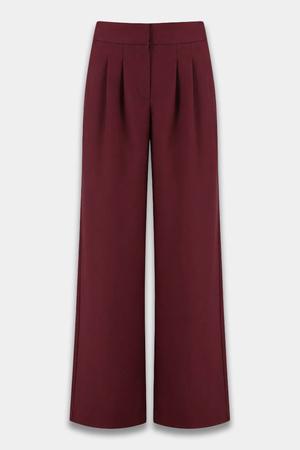 wide leg broek - wijnrood