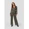 Anytime plisse wide leg broek zwart/zilver
