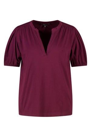 top Plus Size - donkerrood