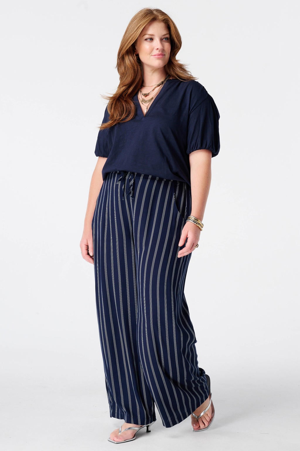 MS Mode top Plus Size - donkerblauw