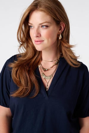 top Plus Size - donkerblauw