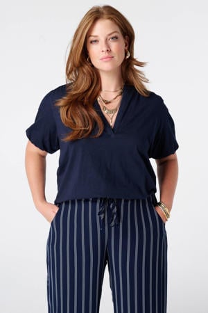 top Plus Size - donkerblauw