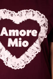 thumbnail: MS Mode T-shirt Plus Size met print - donkerrood