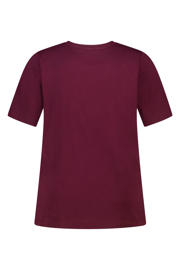 thumbnail: MS Mode T-shirt Plus Size met print - donkerrood