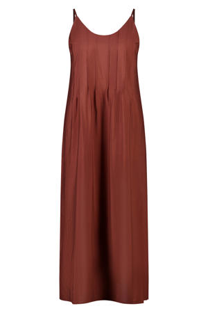 viscose maxi jurk Plus Size - donkerrood