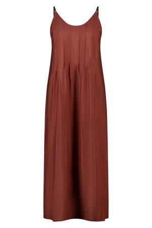 viscose maxi jurk Plus Size - donkerrood