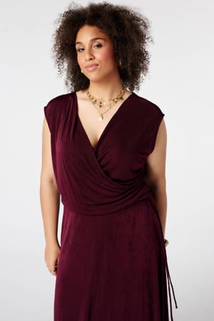 midi jurk Plus Size - donkerrood