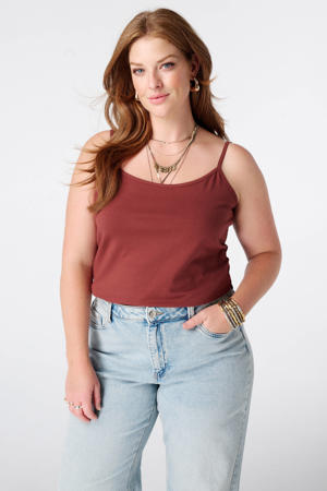 top Plus Size - roodbruin