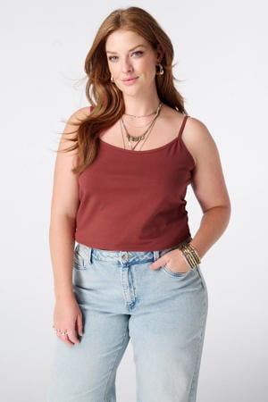 top Plus Size - roodbruin