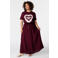 MS Mode maxi rok Plus Size - donkerrood