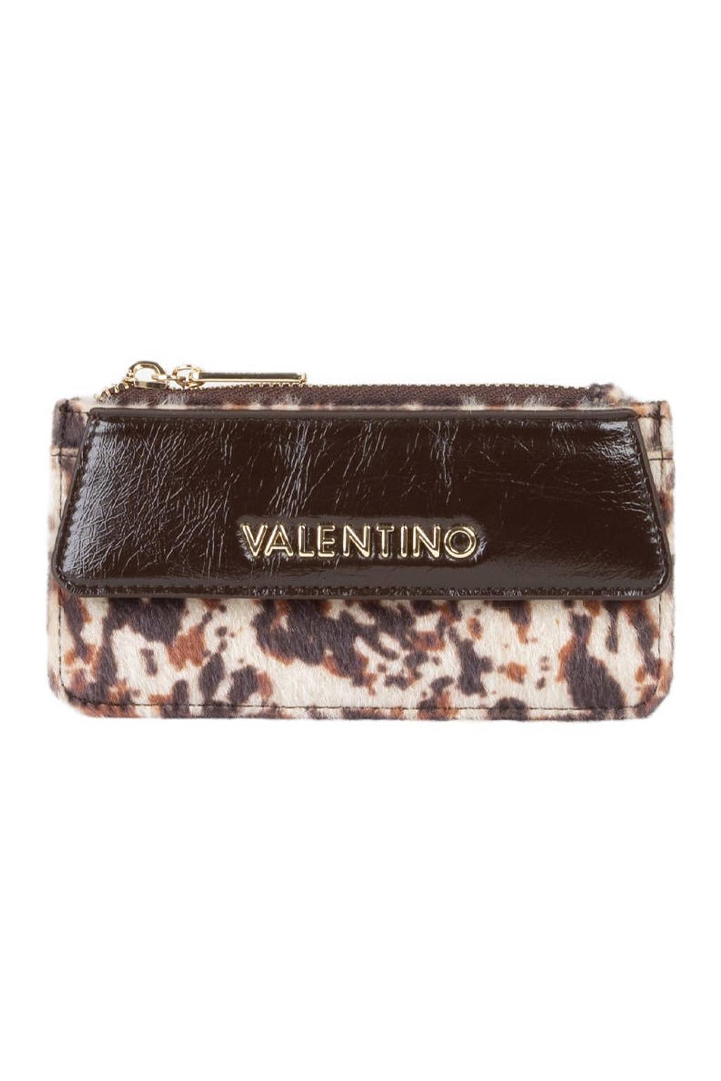 Valentino Bags portemonnee Line met koeienprint bruin