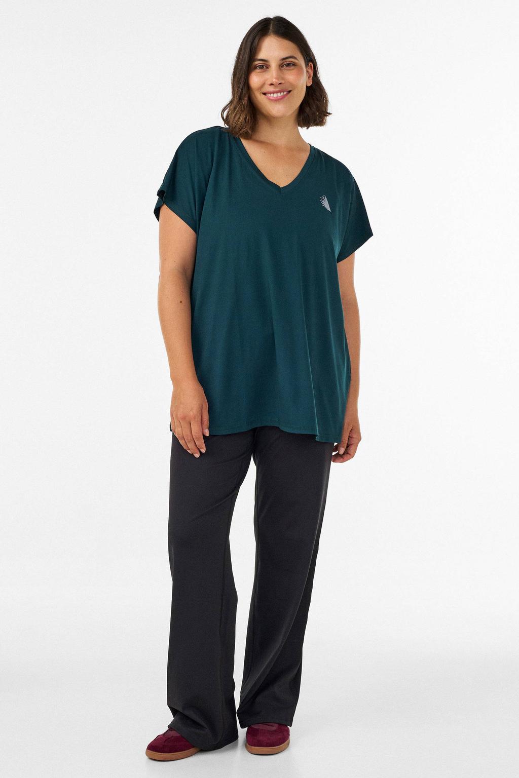 ACTIVE By Zizzi sportshirt - donkergroen