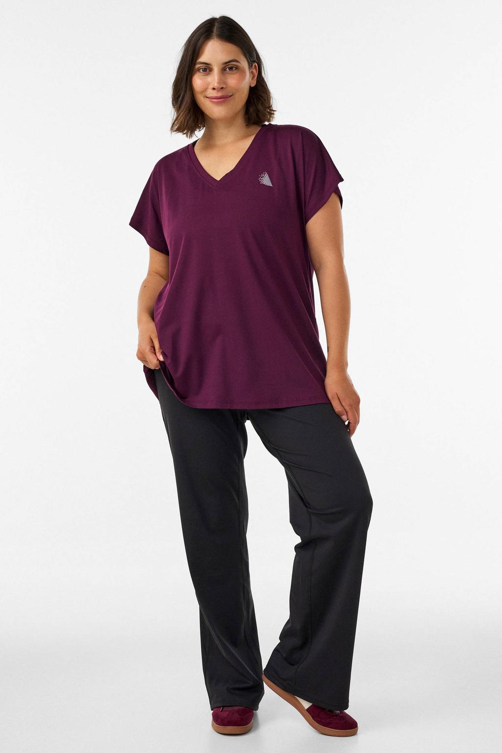 ACTIVE By Zizzi sportshirt - donkerrood