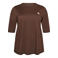ACTIVE By Zizzi sportshirt met driekwart mouwen - donkerbruin