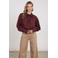 NUKUS blouse met plooien - donkerrood