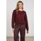 NUKUS sweater met pailletten en print - donkerrood