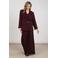 NUKUS wide leg pantalon met plooien - aubergine