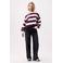 Catwalk Junkie gestreepte top - donkerrood
