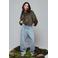 Catwalk Junkie high waist baggy jeans met ceintuur - lichtblauw