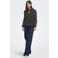 ONLY rechtvallende semi-transparante blouse met ruches en dierenprint - zwart