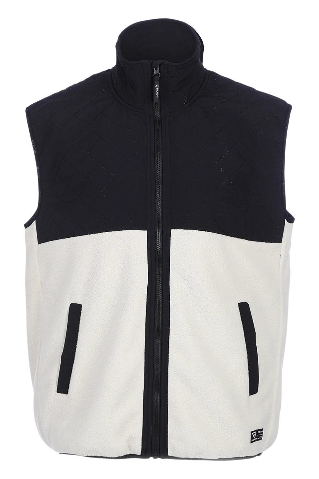 Brunotti Dipon fleece bodywarmer - lichtgrijs/zwart