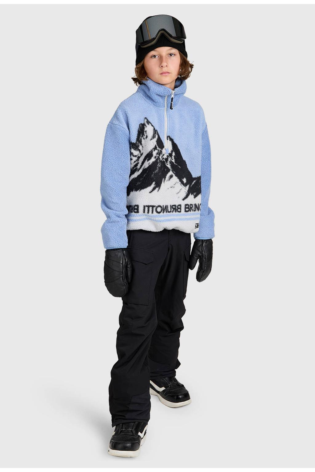 Brunotti Reggios wintersportsweater met opstaande kraag - blauw