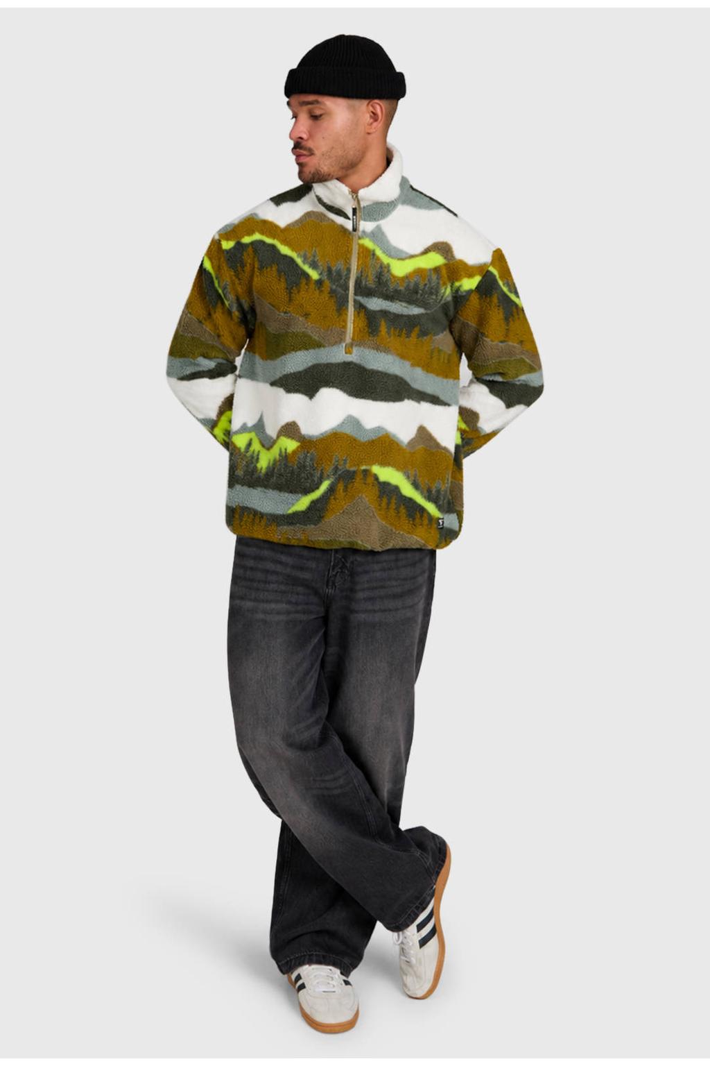 Brunotti Reggio fleece sweater - groen