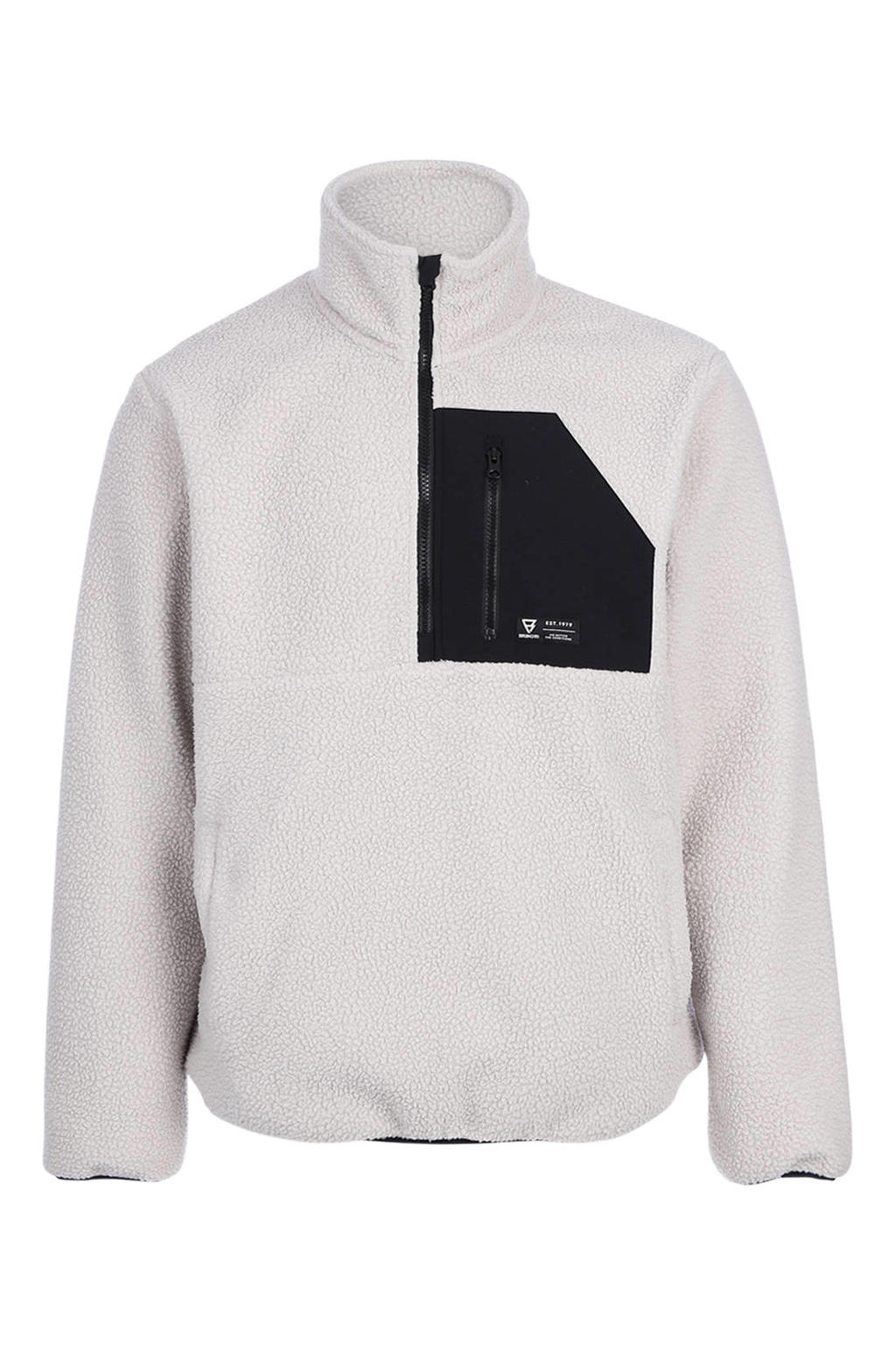 Brunotti Kelstyn fleece sweater - lichtgrijs