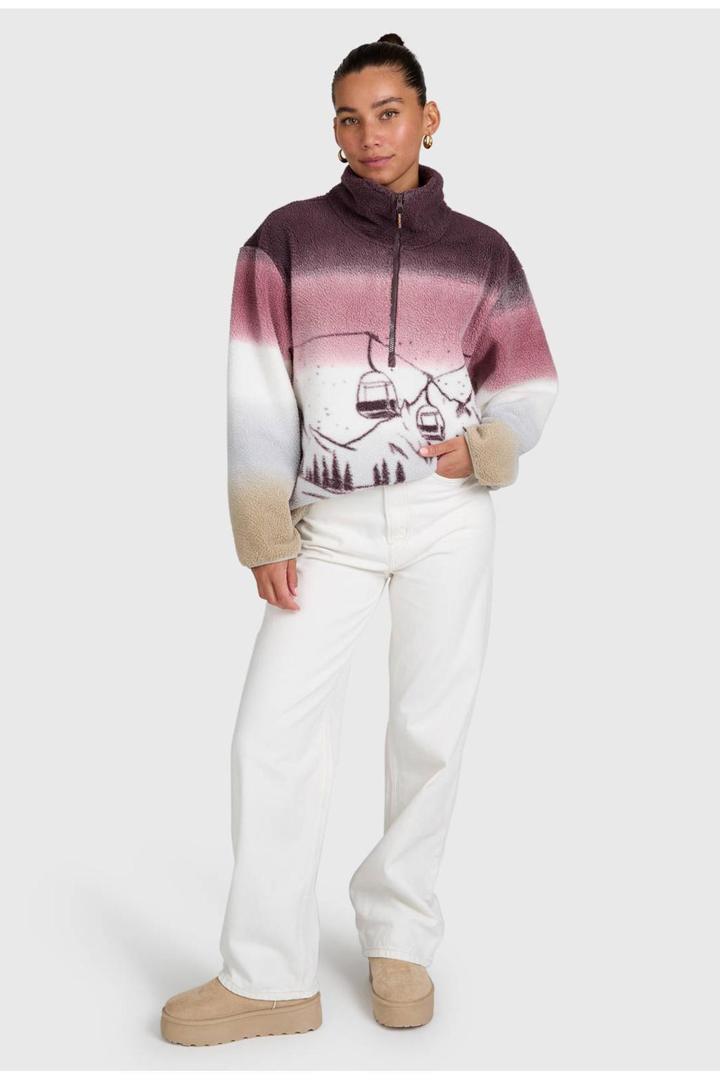 Brunotti skipully - donkerrood/roze/wit/zand