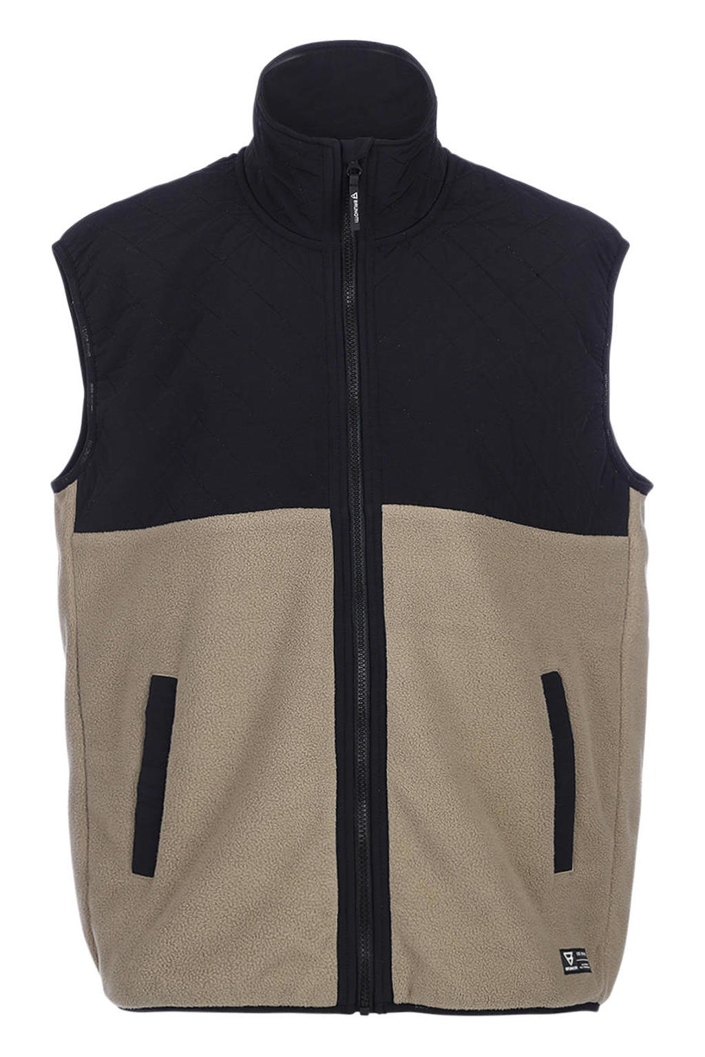 Brunotti Dipon fleece bodywarmer - beige/zwart