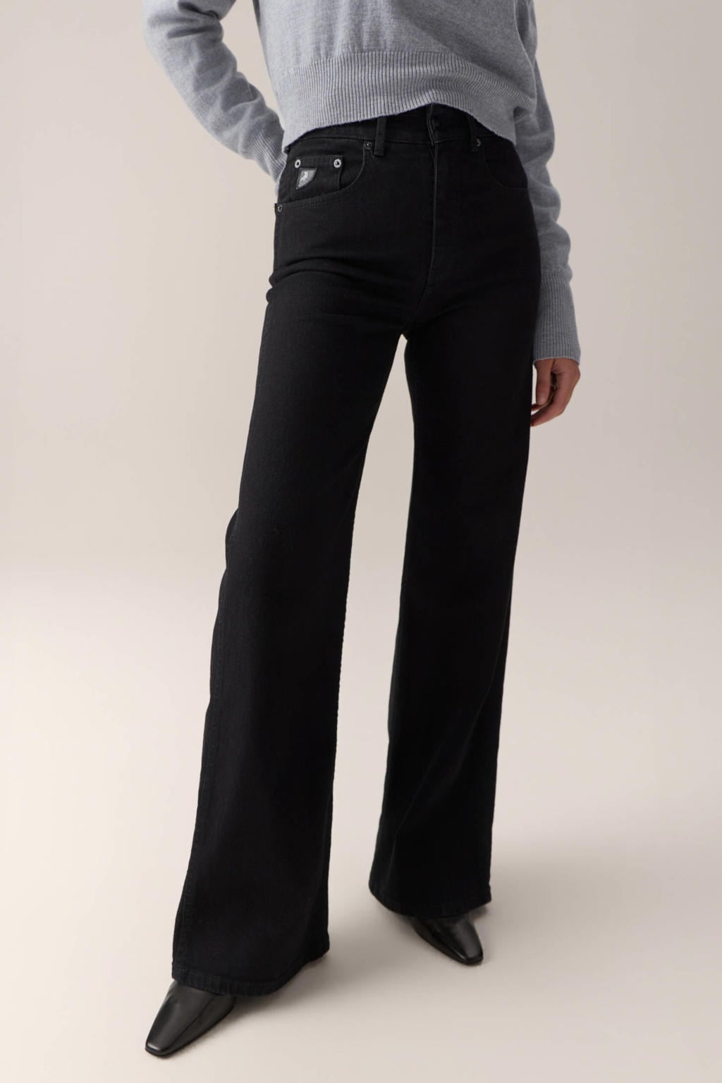 Lois Rosalia wide leg jeans - zwart
