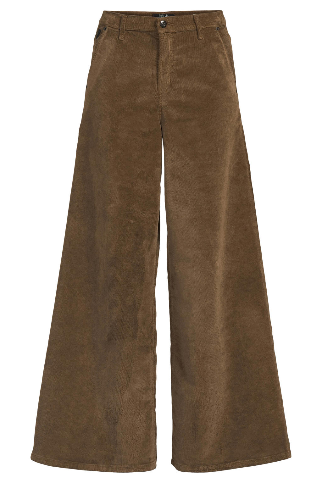 Lois wide leg corduroy broek - bruin