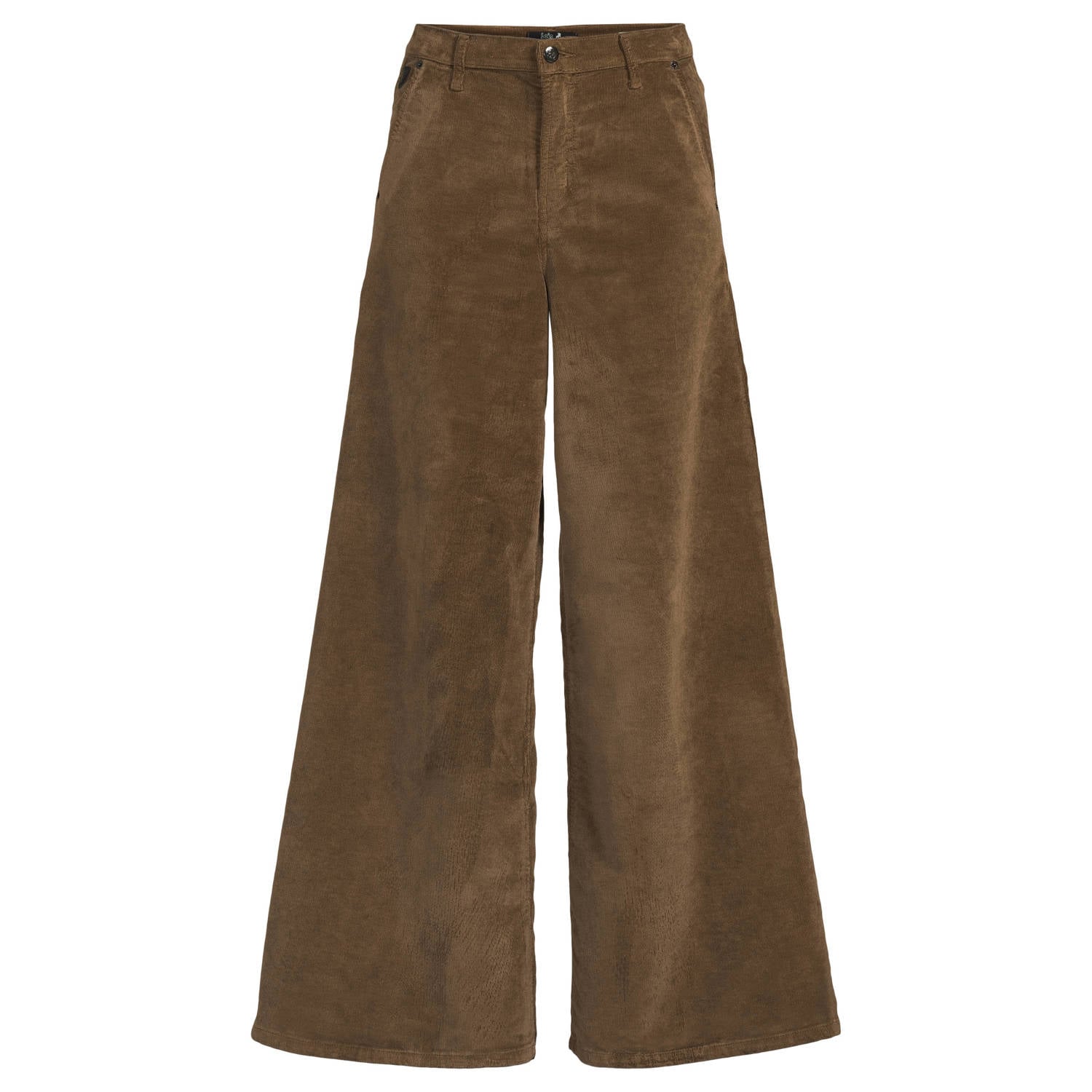 Lois wide leg corduroy broek bruin