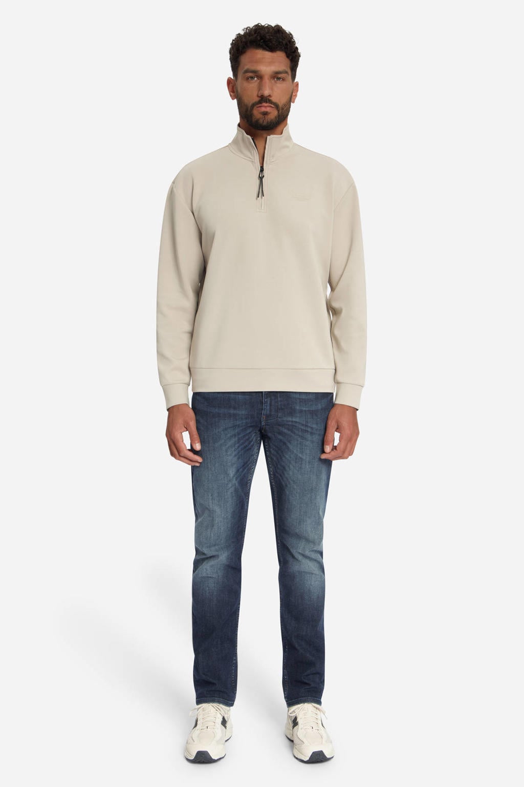 No Excess relaxed fit trui - cement