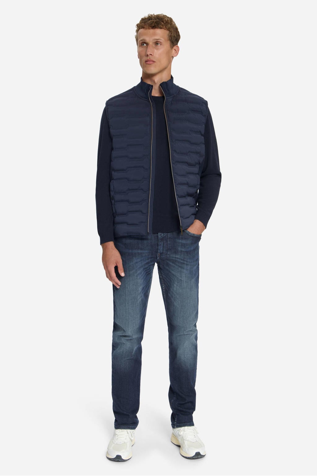 No Excess regular fit gebreide trui - dark night
