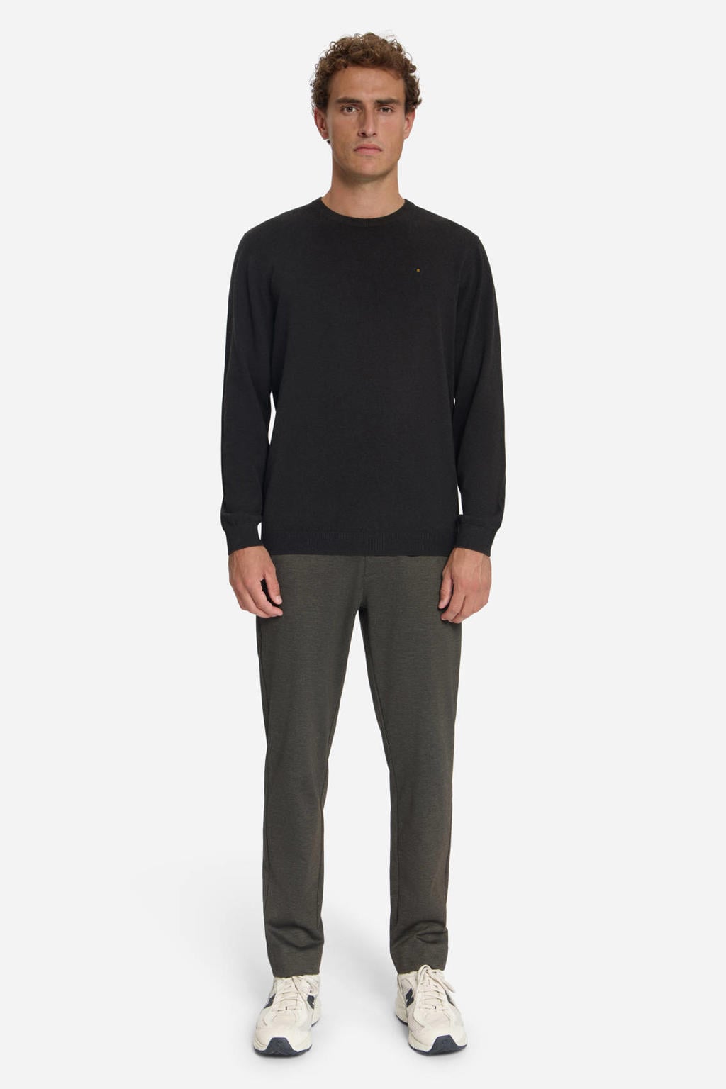 No Excess regular fit trui - donkerbruin